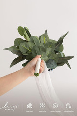 Artificial Bridesmaid Bouquets Set of 6 Eucalyptus Wedding Flower Bouquets White