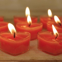 12 pcs 2″ Red Heart Votive Tealight Candles Wedding Party Centerpieces Supplies