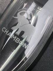 Chambong Glass Champagne Flute Rapid Consumption Wine Shooter NIB