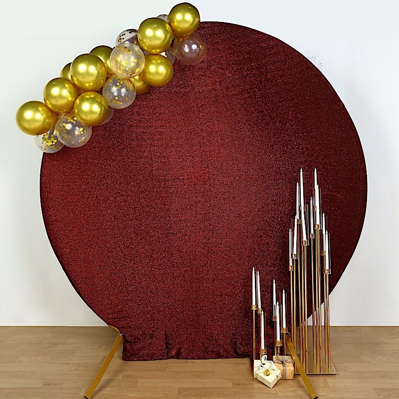BURGUNDY 7.5 ft Metallic Spandex STAND COVER Wedding Decorations Party Events