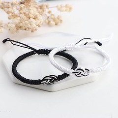 Matching Bracelets for Couples Anniversary Couple Gift Soulmate(White & Black)