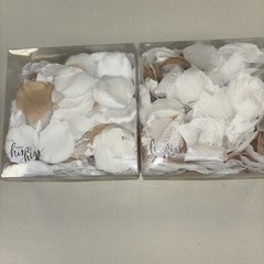 New~Studio HIS & HERS White & Beige Rose Petals 300 Count Rustic Lot Of 2