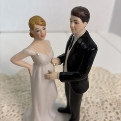 Weddingstar Expecting Baby Pregnant Couple Wedding Cake Topper – Reception