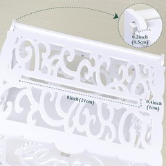 DIY White Wedding Card Box with Lock and String Lights, PVC Hollow Card Box G…