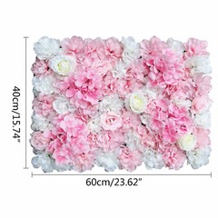 6pcs Artificial Silk Flower Wall Panel Wedding Party Mat Venue Decorations USA