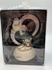 Groom Wedding Cake Topper Horseshoes Boots Cowboy Hats Rope 5″