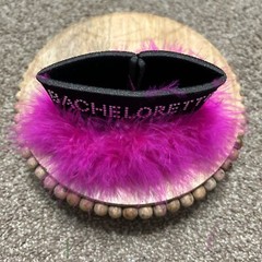 NEW Bachelorette Party Black Pink Rhinestones Feather Coozies Coozie Favors