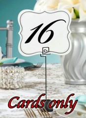 25pc DAVID TUTERA TABLE NUMBER CARD SET Black & White WEDDING BRIDAL COLLECTION