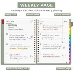 Academic Planner 2026-2027, Large A4 8.5×11, Weekly and Monthly Light Green