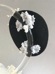 Daisy, Glass Heart and Doves, and Black Cowboy Hat, White Western Cake Topper
