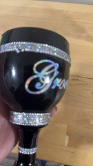 Bride and Groom Rhinestone Goblet Set
