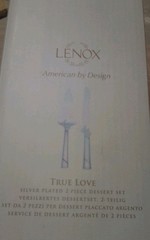 Lenox True Love 2-Piece Dessert Set Silver Plated Wedding Cake Serving With box