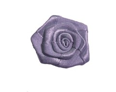 12 lavender satin ribbon large rose 1.25″ appliques