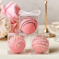 100 Pack 2x2x2 Inches Clear Favor Boxes with Ribbons, Mini Transparent Cube T…