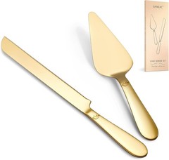 Cake Cutting Set for Wedding – Extended Cake Knife and Server Set Thickened
