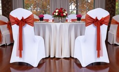 MDS® Pack of 10 Chiffon Chair Sashes Bows Wedding Events Supplies Decorations