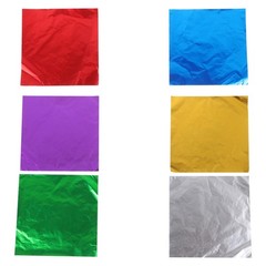 600Pcs Reusable Aluminium Foil Chocolate Wrapping Paper Assorted Color for Candy