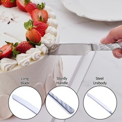 Cuchillo y servidor para pastel de acero inoxidable, cortador de pastel y tarta
