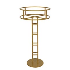 46″ Gold Metal Round Top Flower Stand Pedestal Centerpiece Party Decorations