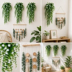Artificial Plant Fake Eucalyptus Wall Hanging Flower Wedding Garden Home Decor