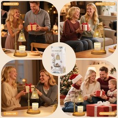 Candle Warmer Lamp with Timer Dimmable,Birthday Gifts 12» Height, A-Clear