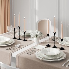 Black Candlestick Holders Taper Candle Holders, Set of 3 1 set (3 pcs),