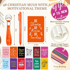 Colorful 48 Sets Inspirational Gifts for Employee Appreciation – Cups, Notebooks