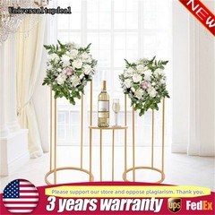 3pcs Round Flower Holders Cylindrical Wedding Flower Rack Wedding Flower Stand