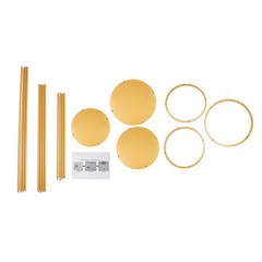 A Set of 3 Cylindrical Flower Racks Gold Party Decor Stand Metal Flower Holder