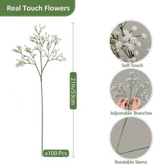 Artificial Babys Breath Flowers Bulk 18 Stems Realistic Fake Flowers for Wedding