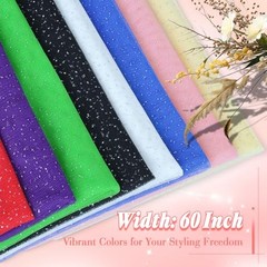 Glitter Tulle Fabric x 60 Inch Wide Tulle Bolt Tulle Netting with 1 Yard Pink