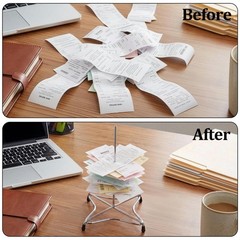 ELFULLY 10 Pcs Check Spindle, Paper Receipt Holder Spike for Silver