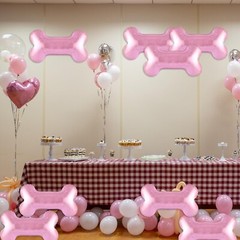 Pink Dog Bone Foil Balloon Pet Bone Mylar Balloons for Baby Shower Birthday T…