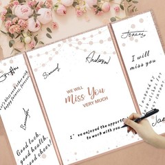 Customizable 18×12 Rose Gold Signature Board for Unforgettable Farewells