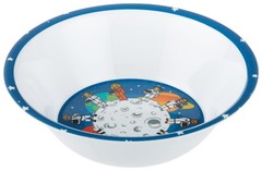 Colorfull Plates 3 Piece Kids Dinnerware Set Space Themed Bpa-Free Melamine