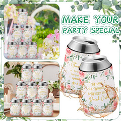 50 Pieces Flower Wedding Can Cooler Bulk Engagement Favors for Guests Cheers to