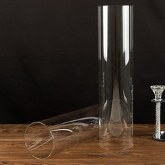 2 CLEAR 20″ Cylinder Glass Hurricane CANDLE HOLDER SHADES Party Home Decorations