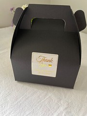50x Black wedding party favor personalized gift Sticker Cookie Candy Cake boxes