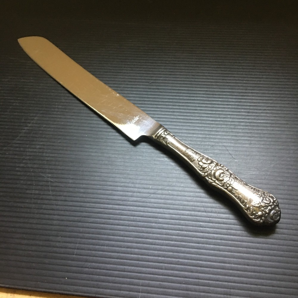 Vintage 1970s Bridalane Stainless Steel Serrated Pie/Cake Knife Sterling Handle