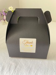 50x Black wedding party favor personalized gift Sticker Cookie Candy Cake boxes