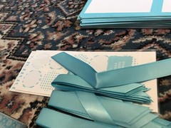 Wedding Invitation Kit Blue Paisley Printable Bridal Brides Magazine – Open Box