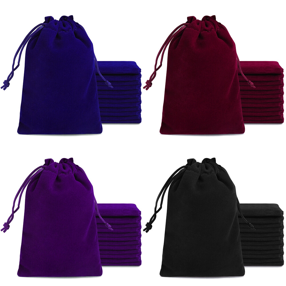 2.7″x3.5″ 100Pc Velvet Drawstring Pouches Bag Jewelry Gift Bags Wedding Favors