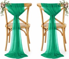 MDS® Pack of 10 Chiffon Chair Sashes Bows Wedding Events Supplies Decorations