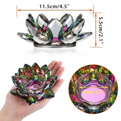 OwnMy Colorful Crystal Lotus Flower Tea Light Holder – Petals