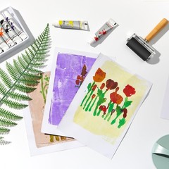 Fuyoooo 5″ x 7″ Gel Printing Plate Starter 5» × 7», as shown in the picture
