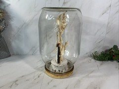 Vintage Bride & Groom Cake Topper ~Chalkware ~1950’s~UNIQUE IN JAR