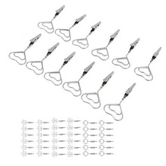12pcs 2.8in Double Headed Memo Clip Metal Card Holder Wire Photo Clamp