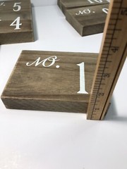 Set Handmade Wood Blocks Table Numbers 1-10 for Events,Parties,Special Occasions