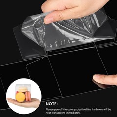 45 Pack 3x3x3 Inches Clear Favor Boxes with Ribbons, Transparent Plastic Cube…