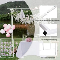 Wide Garden Arch Metal Archway Gate Rose Vine Plants Climbing Trellis Heavy Duty